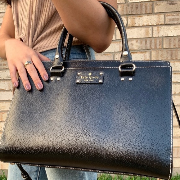 Kate Spade Black Cow Leather Satchel - Picture 2 of 5